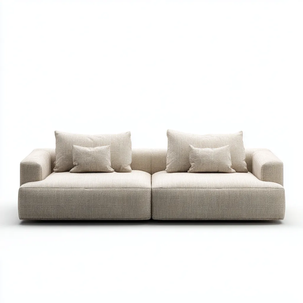 Canapé 2 places en tissu 185x100x82 cm - beige clair - style moderne-Homelyio