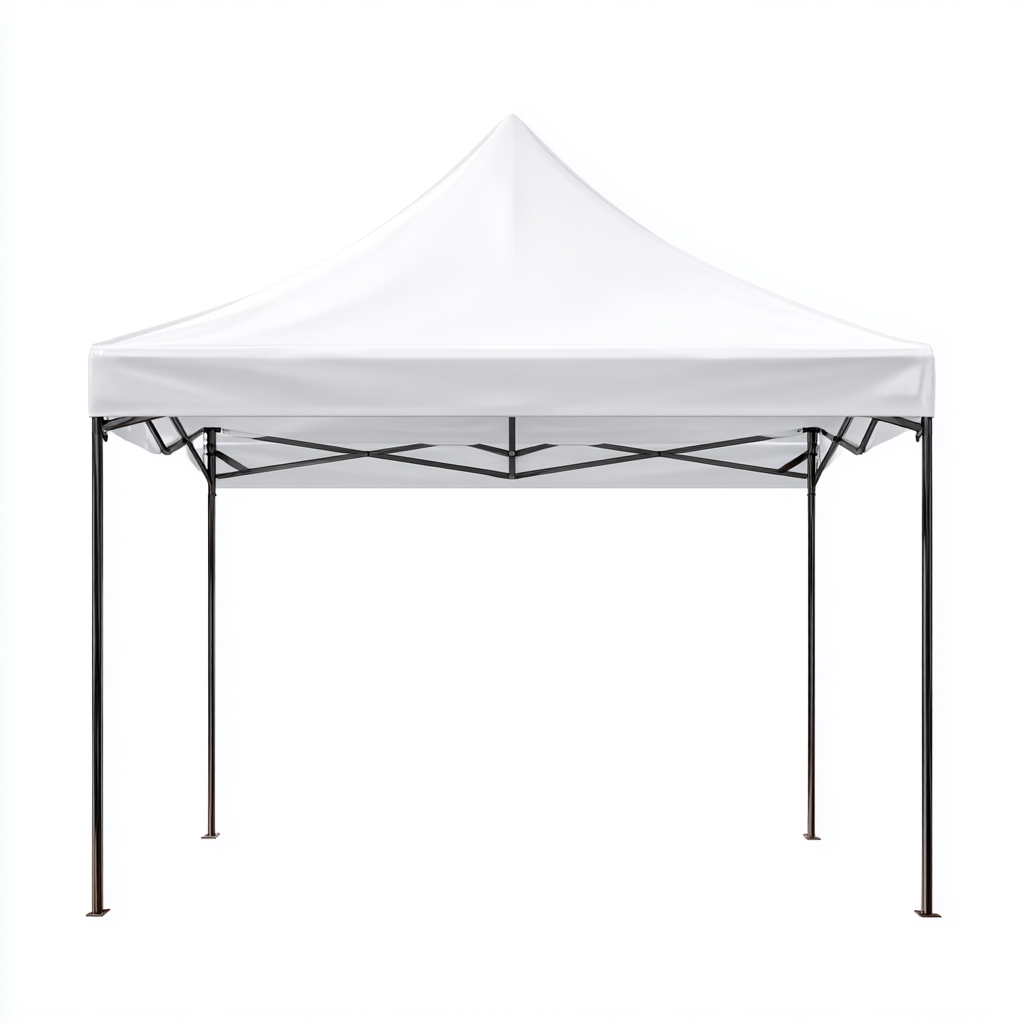 Tonnelle de jardin en acier avec toit en tissu 300x300x260 cm - blanc - design pliable et imperméable-Homelyio