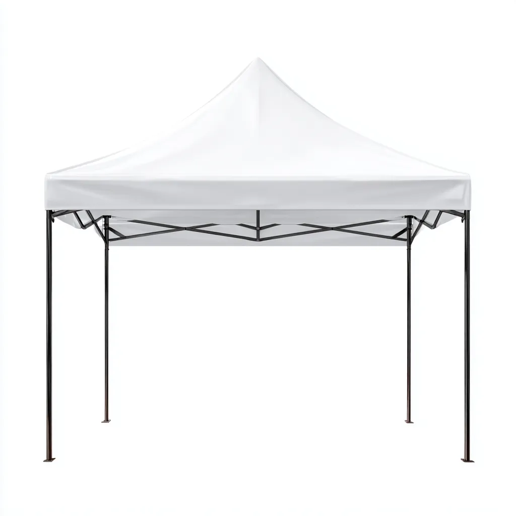 Tonnelle de jardin en acier avec toit en tissu 300x300x260 cm - blanc - design pliable et imperméable-Homelyio