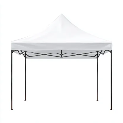 Tonnelle de jardin en acier avec toit en tissu 300x300x260 cm - blanc - design pliable et imperméable-Homelyio