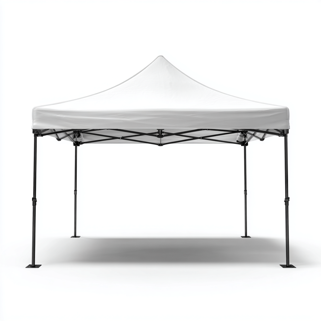 Tonnelle de jardin pliable en acier avec toit en toile polyester 300x300x260 cm - blanc - résistante et facile à installer-Homelyio