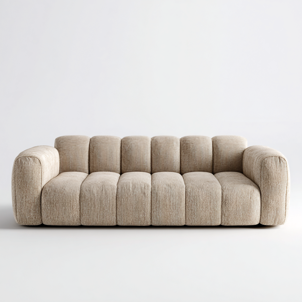 Canapé 2 places en tissu 175x100x82 cm - beige - style moderne-Homelyio