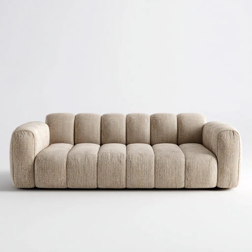 Canapé 2 places en tissu 175x100x82 cm - beige - style moderne-Homelyio