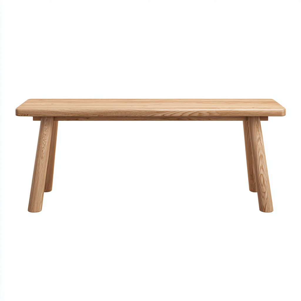 Banc de jardin en bois massif 160x40x45 cm - bois naturel - style scandinave contemporain-Homelyio