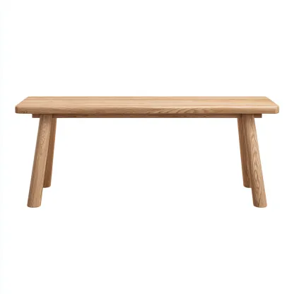 Banc de jardin en bois massif 160x40x45 cm - bois naturel - style scandinave contemporain-Homelyio