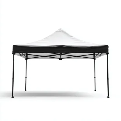 Tonnelle de jardin en acier 300x300x260 cm - noire/blanche - usage jardin - structure pliante imperméable-Homelyio