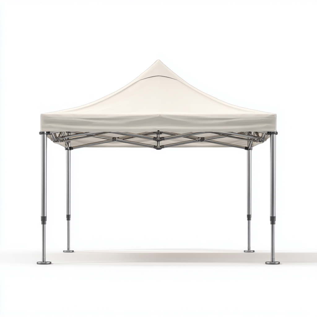 Tonnelle de jardin en aluminium avec toit en tissu 300x300x260 cm - beige - design pliable et résistant aux intempéries-Homelyio