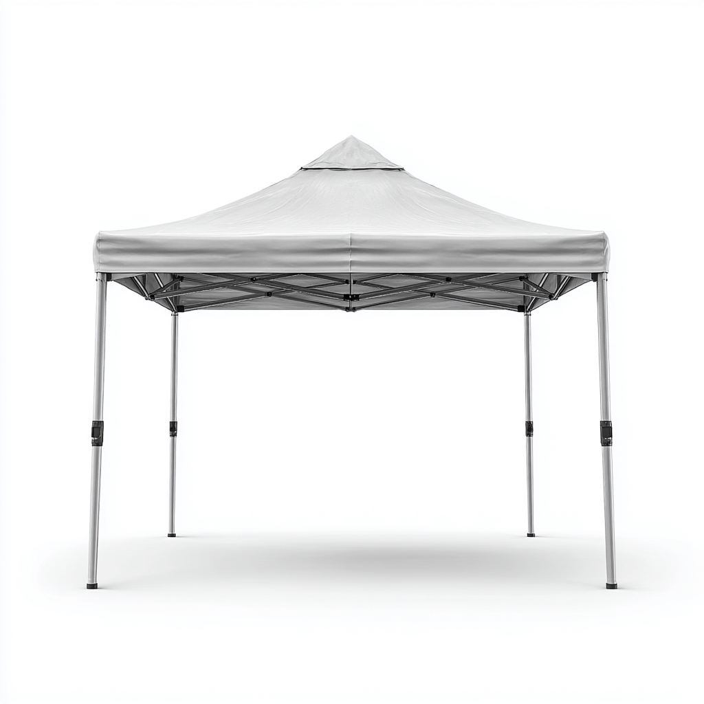 Tonnelle de jardin pliable en acier avec toit en toile polyester 300x300x260 cm - gris clair - résistante et facile à installer-Homelyio