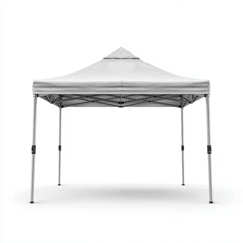 Tonnelle de jardin pliable en acier avec toit en toile polyester 300x300x260 cm - gris clair - résistante et facile à installer-Homelyio