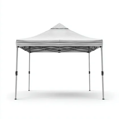 Tonnelle de jardin pliable en acier avec toit en toile polyester 300x300x260 cm - gris clair - résistante et facile à installer-Homelyio