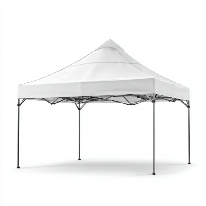 Tonnelle de jardin en acier 300x300x260 cm - blanche - usage jardin - structure pliante imperméable-Homelyio