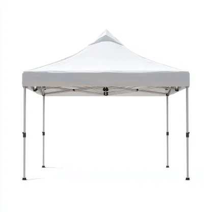 Tonnelle de jardin en aluminium 300x300x260 cm - blanc - structure pliante légère-Homelyio