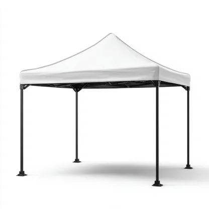 Tonnelle de jardin en acier 250x250x250 cm - blanche - usage jardin - structure pliante résistante-Homelyio