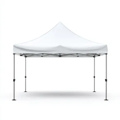 Tonnelle de jardin pliable en aluminium avec toit en toile polyester 300x300x260 cm - blanc - légère et résistante aux intempéries-Homelyio