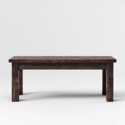 Banc de jardin en bois massif 150x40x45 cm - brun foncé - style rustique-Homelyio