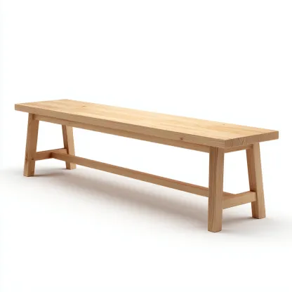 Banc de jardin en bois massif 160x35x45 cm - chêne clair - style rustique contemporain-Homelyio