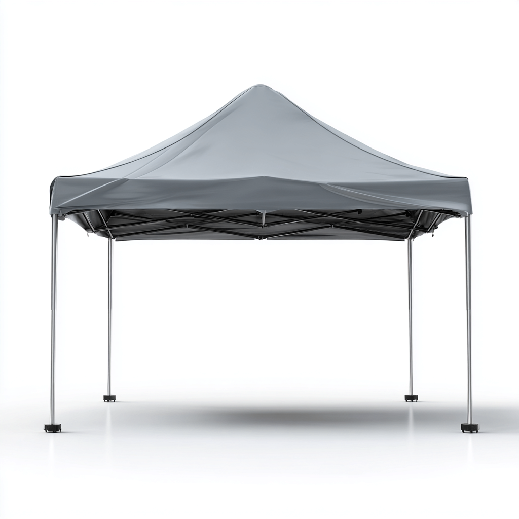Tonnelle de jardin pliable en acier avec toit en toile polyester 300x300x260 cm - gris - résistante et facile à installer-Homelyio