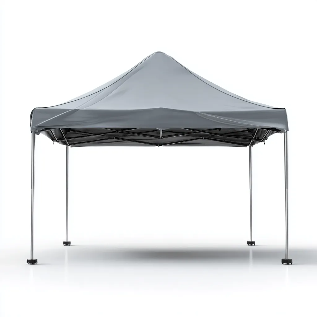 Tonnelle de jardin pliable en acier avec toit en toile polyester 300x300x260 cm - gris - résistante et facile à installer-Homelyio