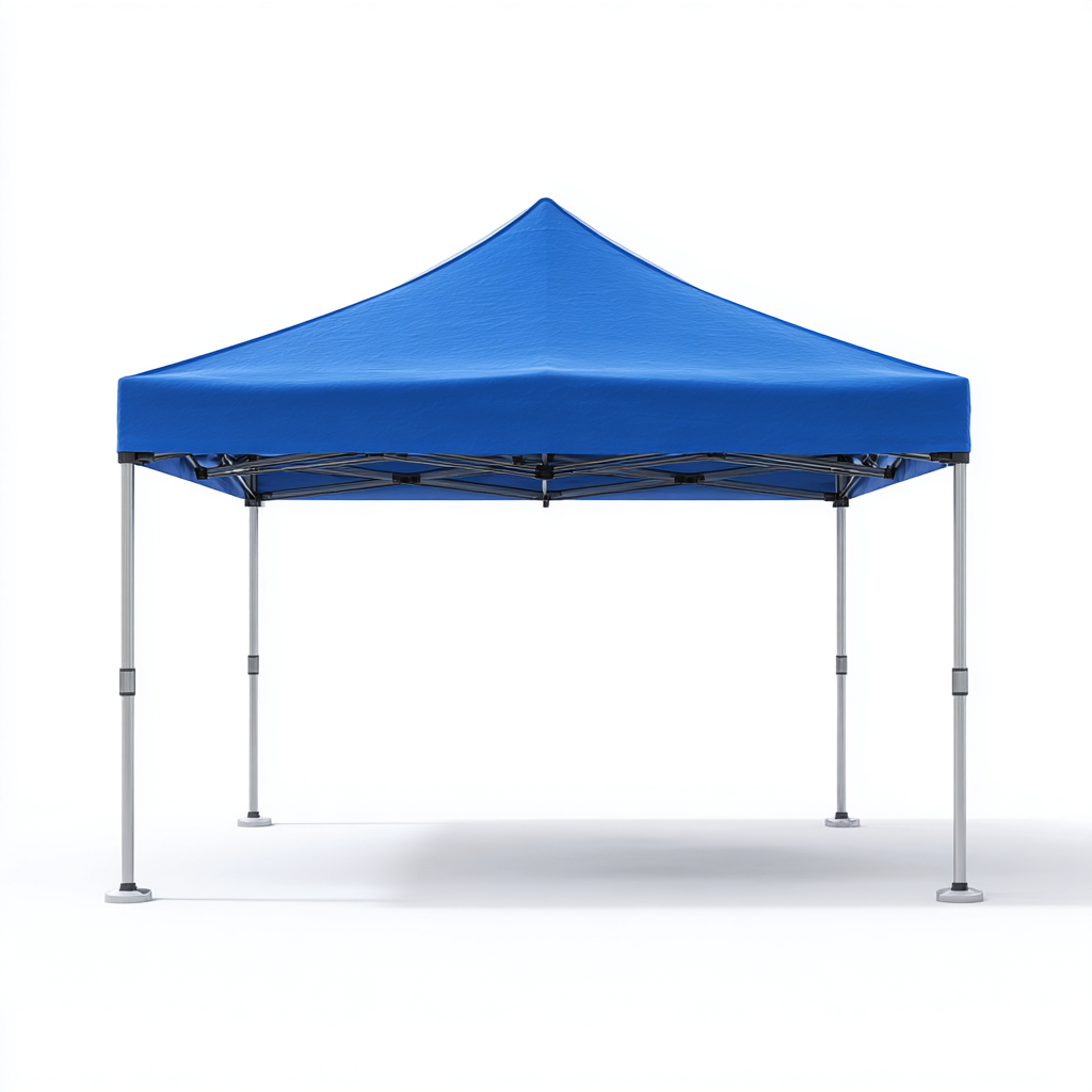 Tonnelle de jardin en aluminium avec toit en tissu 300x300x260 cm - bleu - design pliable et stable-Homelyio