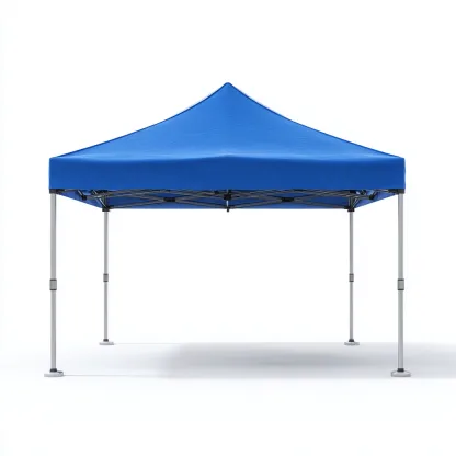 Tonnelle de jardin en aluminium avec toit en tissu 300x300x260 cm - bleu - design pliable et stable-Homelyio
