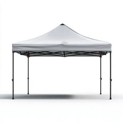 Tonnelle de jardin en acier et polyester 350x300x260 cm - gris clair - pliable et imperméable-Homelyio