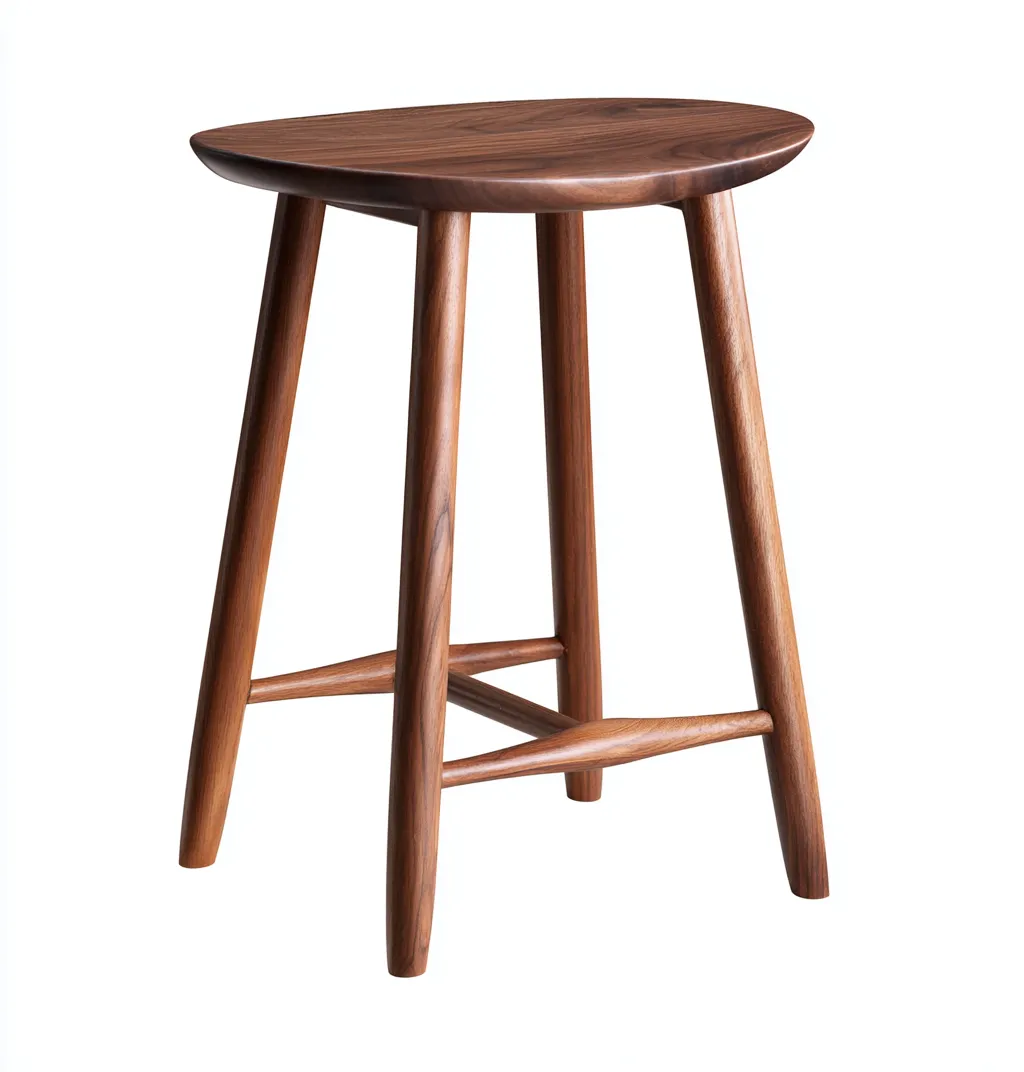 Tabouret en bois 42x36x60 cm - noyer - style moderne pour salon-Homelyio
