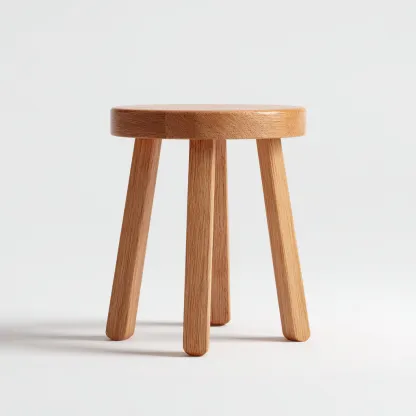 Tabouret en bois 35x35x45 cm - bois naturel - style minimaliste pour salon-Homelyio