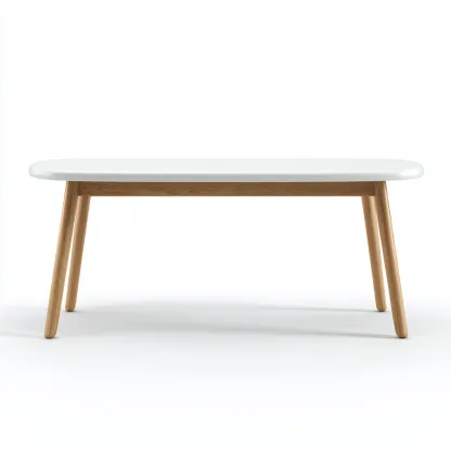 Banc de jardin en bois et résine 160x40x45 cm - couleur blanc/bois naturel - design moderne pour extérieur-Homelyio