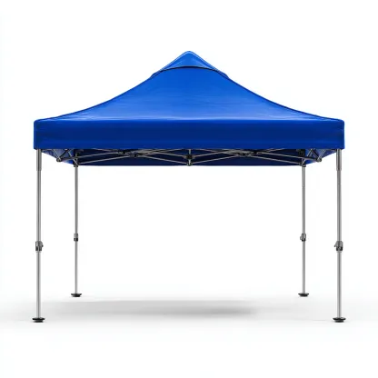 Tonnelle de jardin en aluminium et polyester 350x300x265 cm - bleu foncé - pliable et imperméable-Homelyio