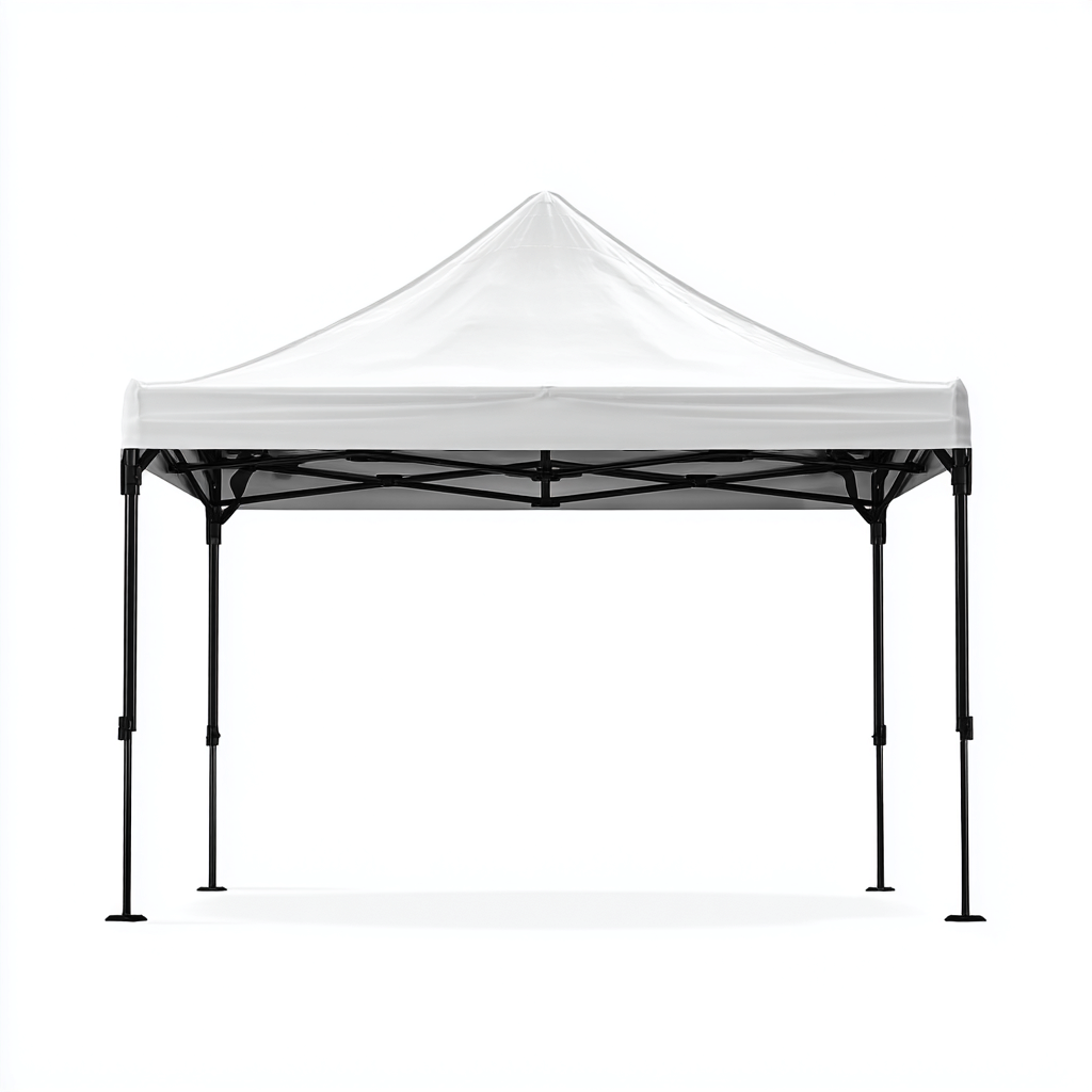 Tonnelle de jardin en acier avec toit en tissu 300x300x260 cm - blanc - design pliable et durable-Homelyio