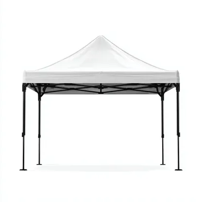 Tonnelle de jardin en acier avec toit en tissu 300x300x260 cm - blanc - design pliable et durable-Homelyio