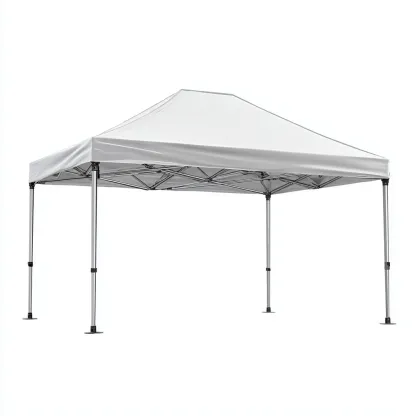 Tonnelle de jardin en aluminium et polyester 350x300x260 cm - blanc - pliable et résistante aux intempéries-Homelyio