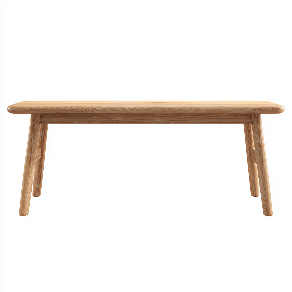 Banc de jardin en bois massif 160x38x45 cm - couleur bois naturel - design minimaliste pour extérieur-Homelyio