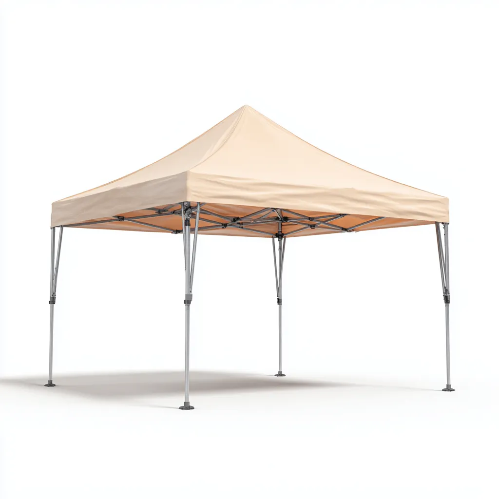 Tonnelle de jardin en aluminium 300x300x260 cm - beige - structure pliante légère-Homelyio