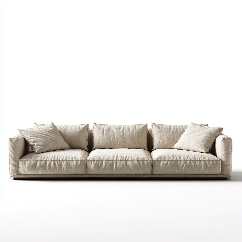 Canapé 3 places en tissu beige 225x95x80 cm - design moderne pour salon-Homelyio
