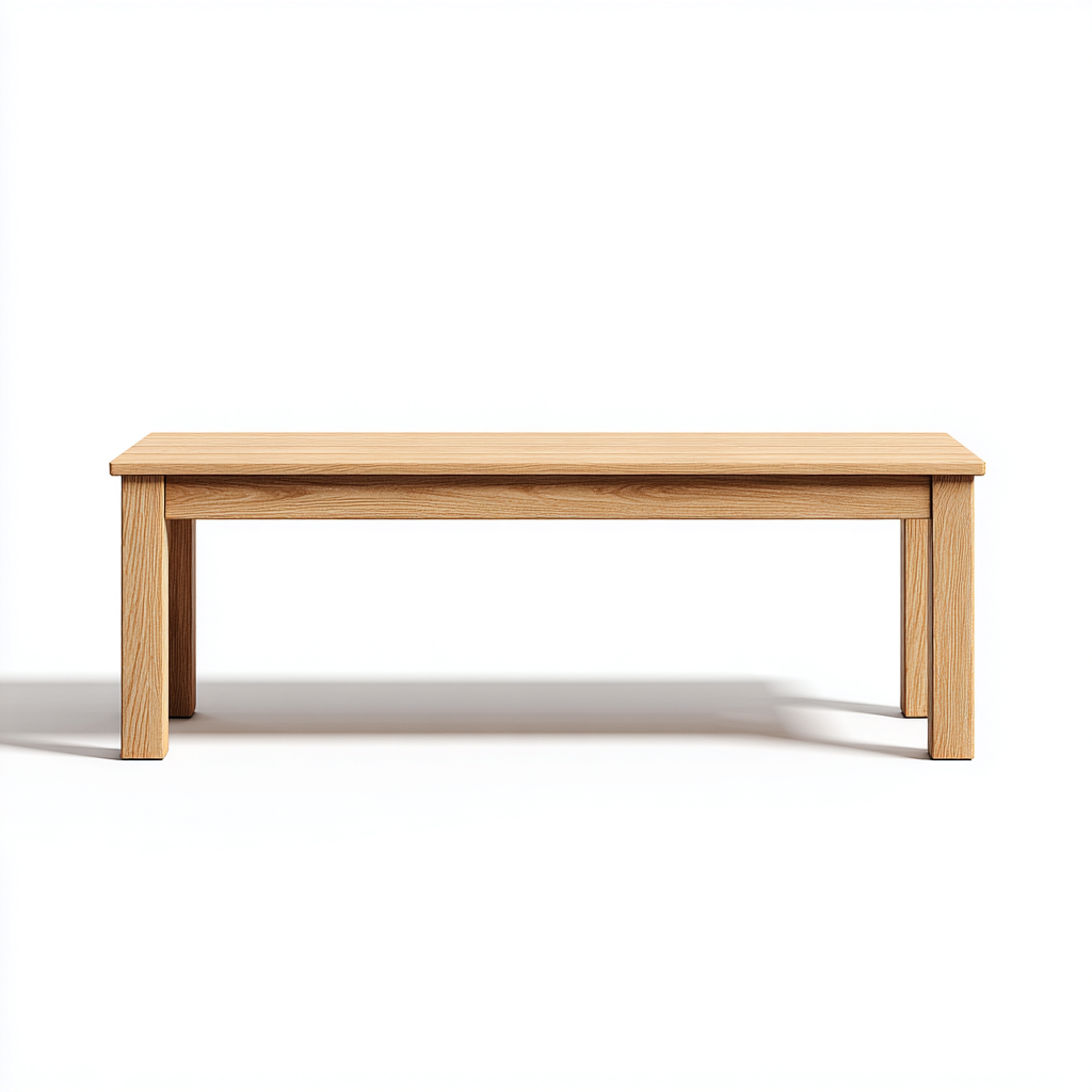 Banc de jardin en bois massif 170x40x45 cm - chêne clair - style naturel-Homelyio