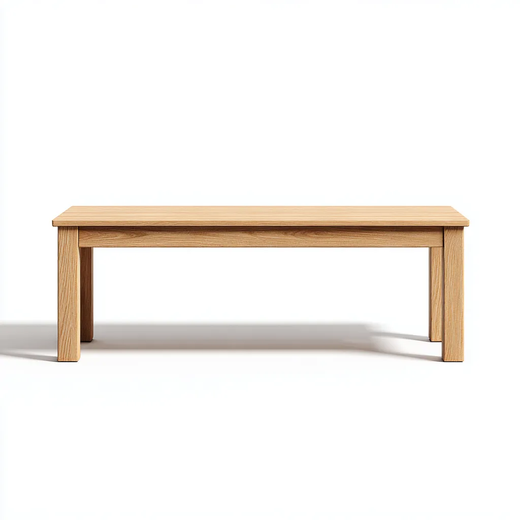 Banc de jardin en bois massif 170x40x45 cm - chêne clair - style naturel-Homelyio