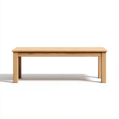 Banc de jardin en bois massif 170x40x45 cm - chêne clair - style naturel-Homelyio