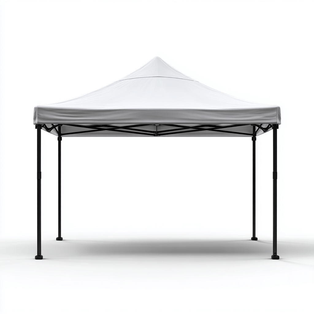 Tonnelle de jardin en acier avec toit en tissu 320x320x260 cm - blanc - design pliable et stable-Homelyio
