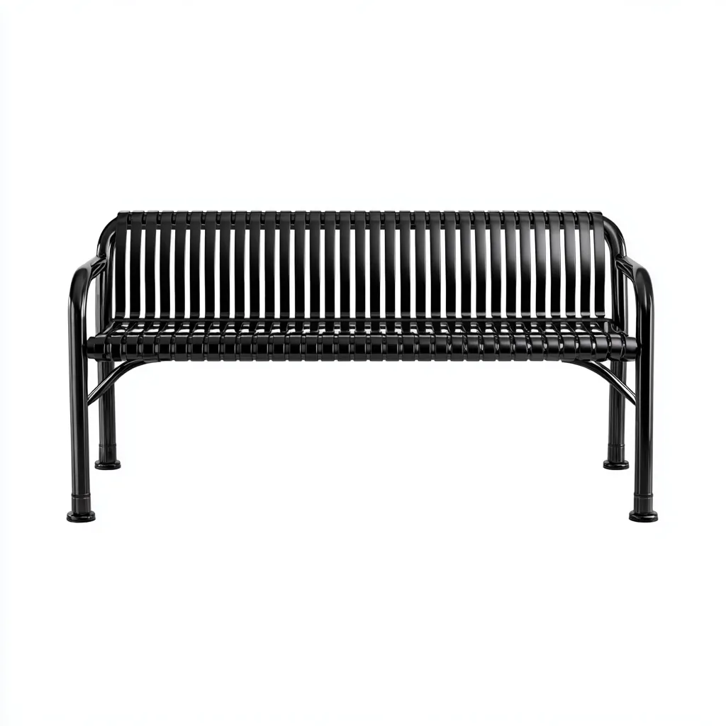 Banc de jardin en métal 170x60x80 cm - noir - style moderne-Homelyio