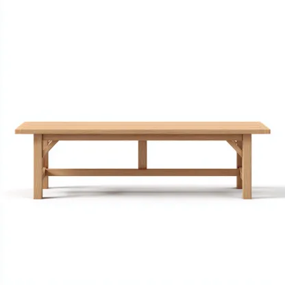 Banc de jardin en bois massif 175x40x45 cm - chêne clair - style rustique-Homelyio
