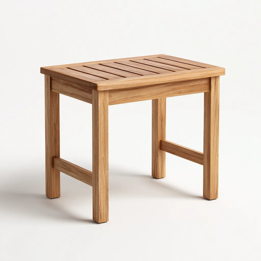 Tabouret en chêne clair 43x30x45 cm - chêne clair - style scandinave pour salon-Homelyio