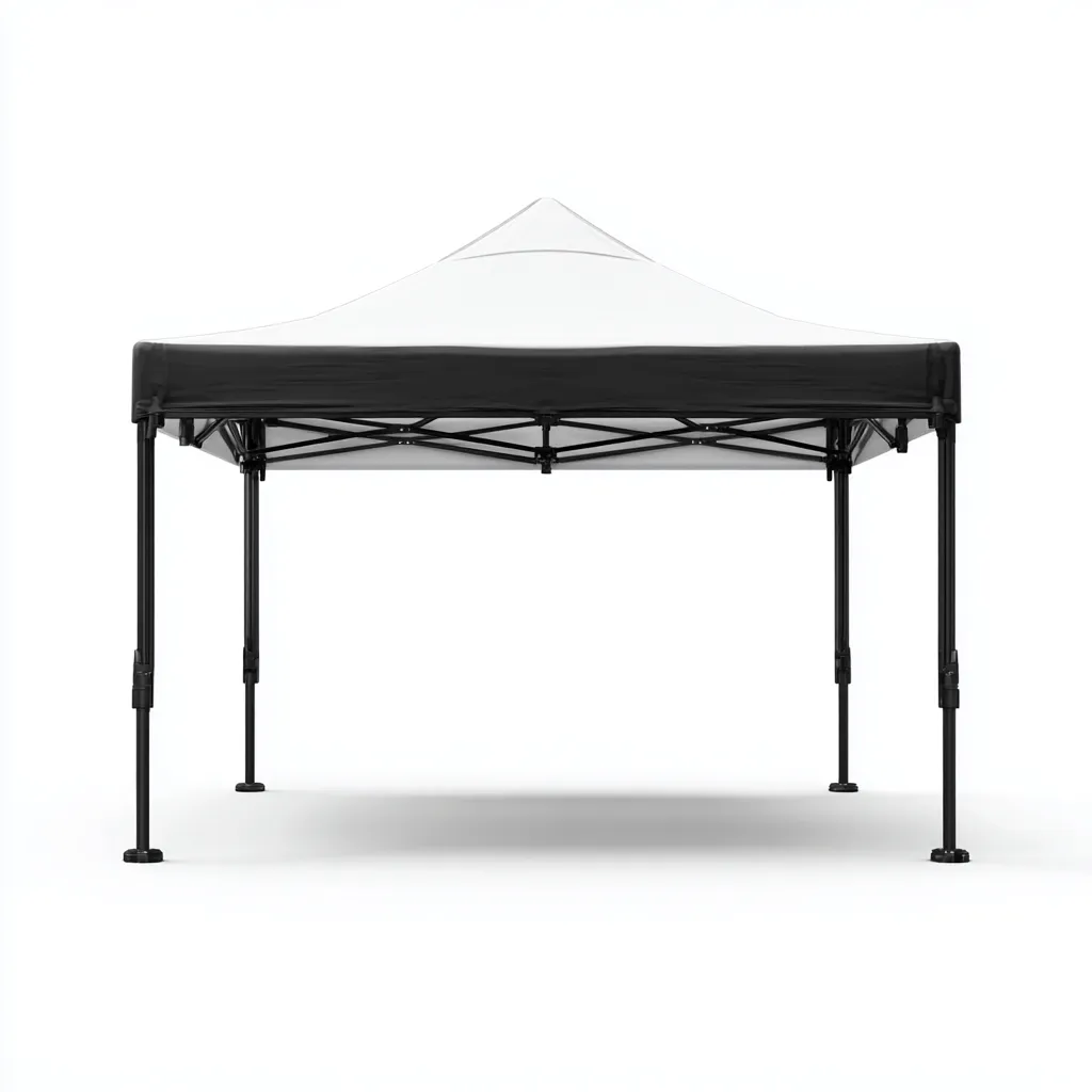 Tonnelle de jardin en acier et polyester 300x300x260 cm - blanc/noir - pliable et résistante aux intempéries-Homelyio