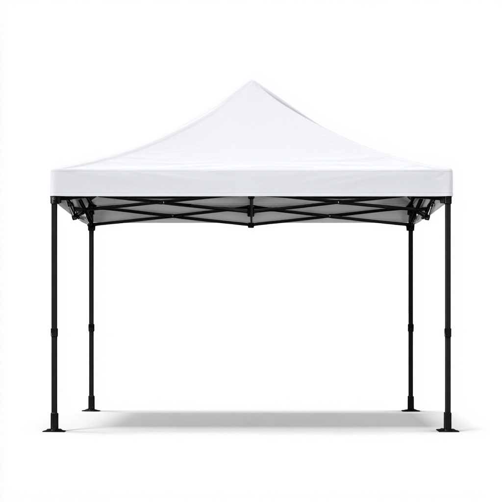 Tonnelle de jardin pliable en acier avec toit en toile polyester 300x300x260 cm - blanc - résistante aux intempéries-Homelyio