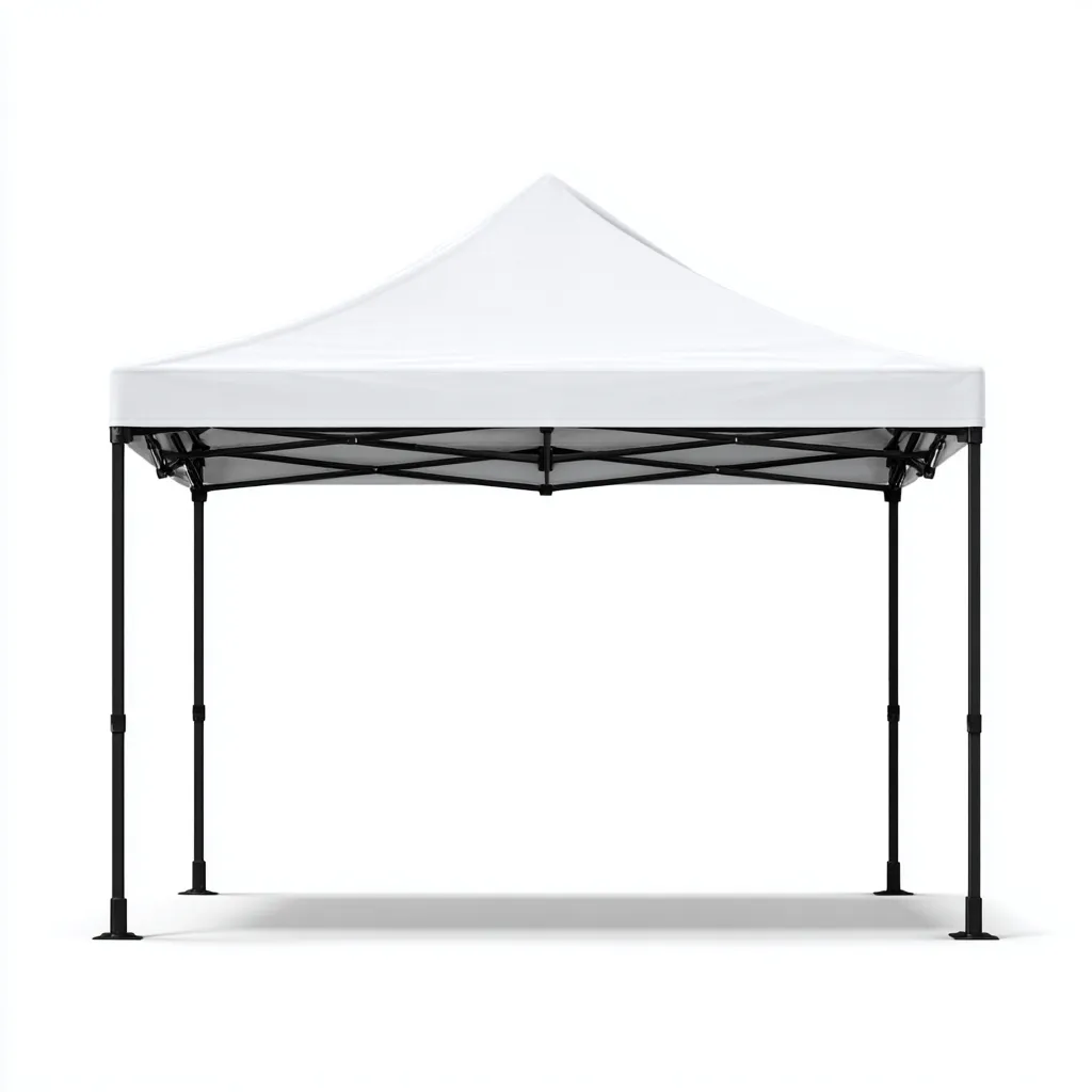 Tonnelle de jardin pliable en acier avec toit en toile polyester 300x300x260 cm - blanc - résistante aux intempéries-Homelyio