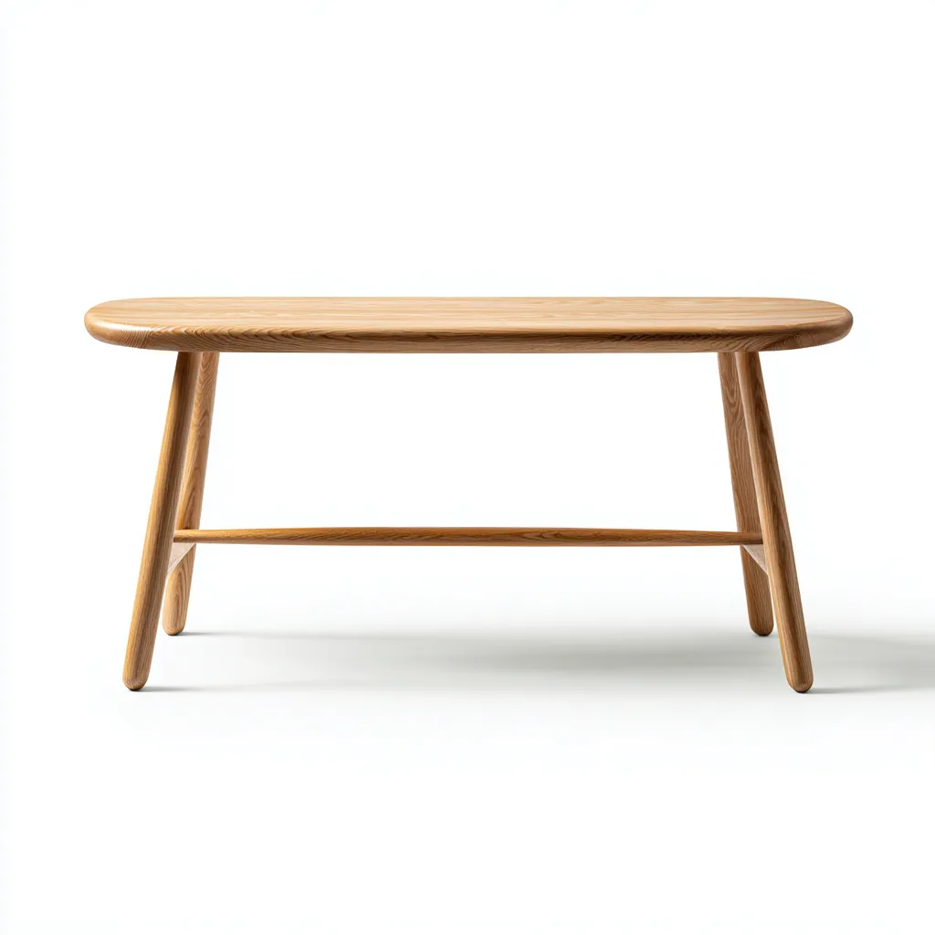 Banc de jardin en bois massif 155x40x45 cm - chêne clair - style scandinave-Homelyio