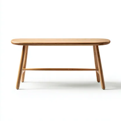 Banc de jardin en bois massif 155x40x45 cm - chêne clair - style scandinave-Homelyio