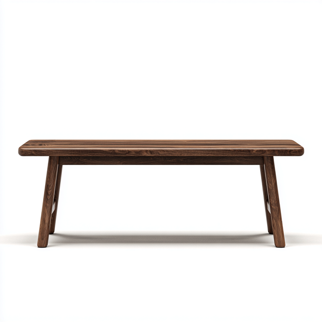 Banc de jardin en bois massif 165x38x45 cm - brun foncé - style rustique-Homelyio