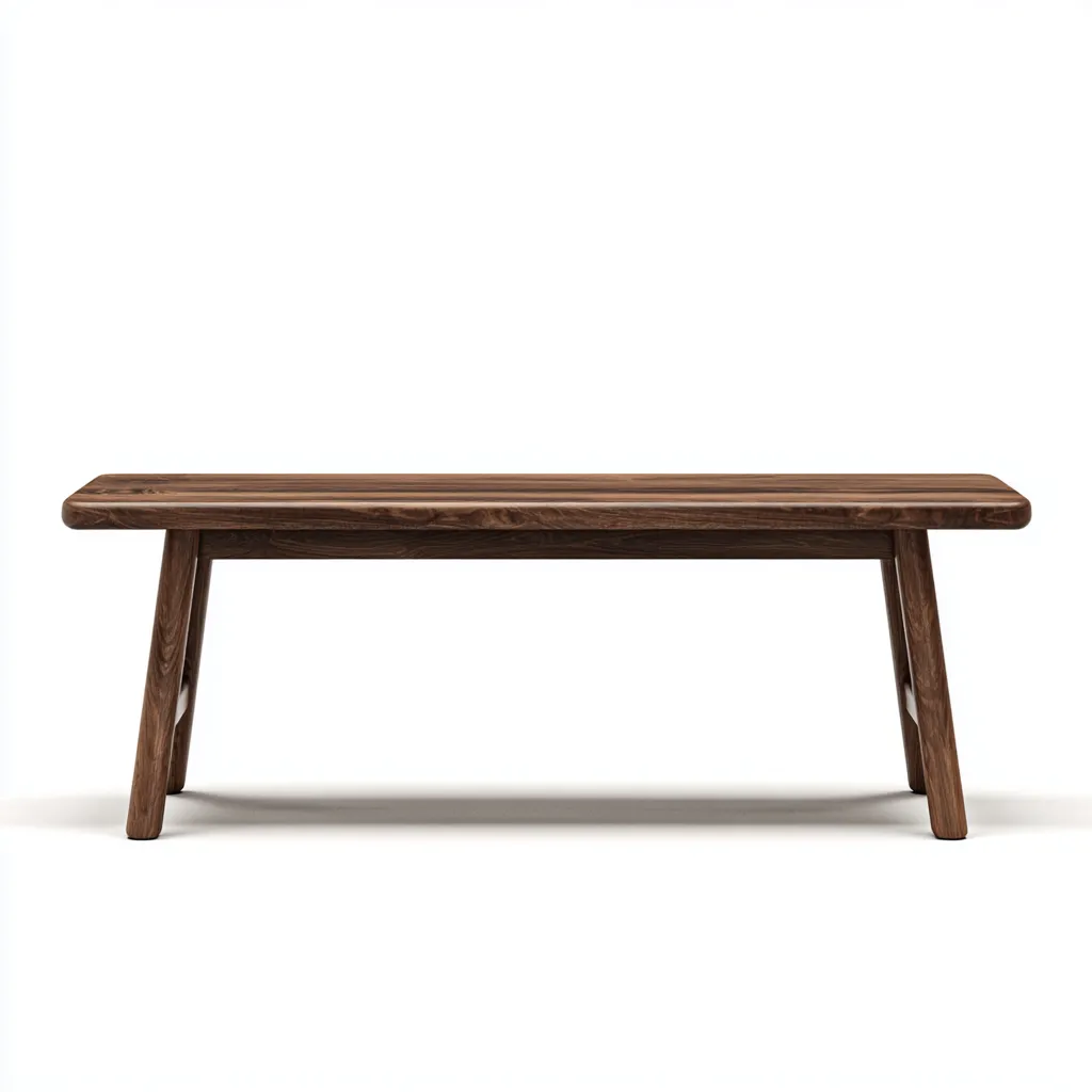 Banc de jardin en bois massif 165x38x45 cm - brun foncé - style rustique-Homelyio