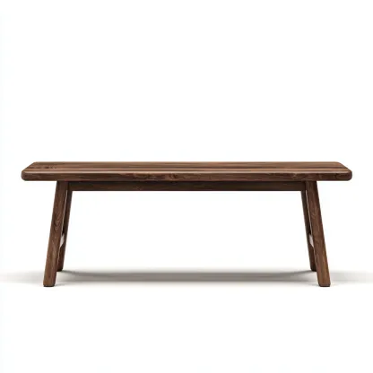 Banc de jardin en bois massif 165x38x45 cm - brun foncé - style rustique-Homelyio